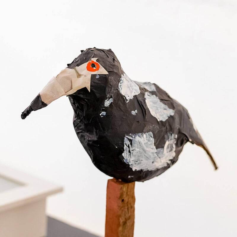 Sculpture of a magpie