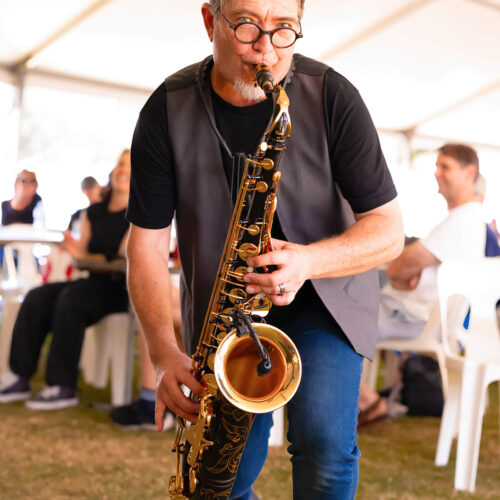 Man playing the saxophone