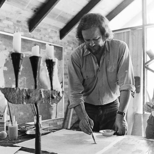 The young Robert Juniper, artist and sculptor, whose lofty landmark studio in Dalry Road has become Juniper Galleries. (photo: Richard Woldendorp)